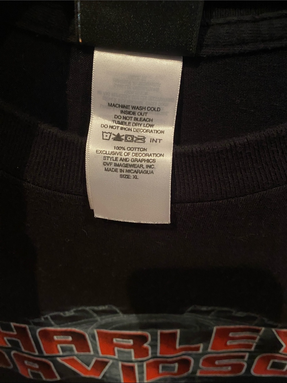 Harley-Davidson Black Short Sleeve Tee with Red Logo - Picture 4 of 8